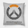 Overwatch Geometric Logo Throw Pillow Official Overwatch Merch