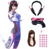 Dva Cosplay Costume Game Female Lycra 3D Printing Spandex Halloween Party Zentai Wig Cosplay Props Headphone - Overwatch Gifts