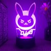 Game Hero Overwatch Ow Dva 3d Led Lamp For Bedroom Anime Night Lights Figure Manga Avatar - Overwatch Gifts