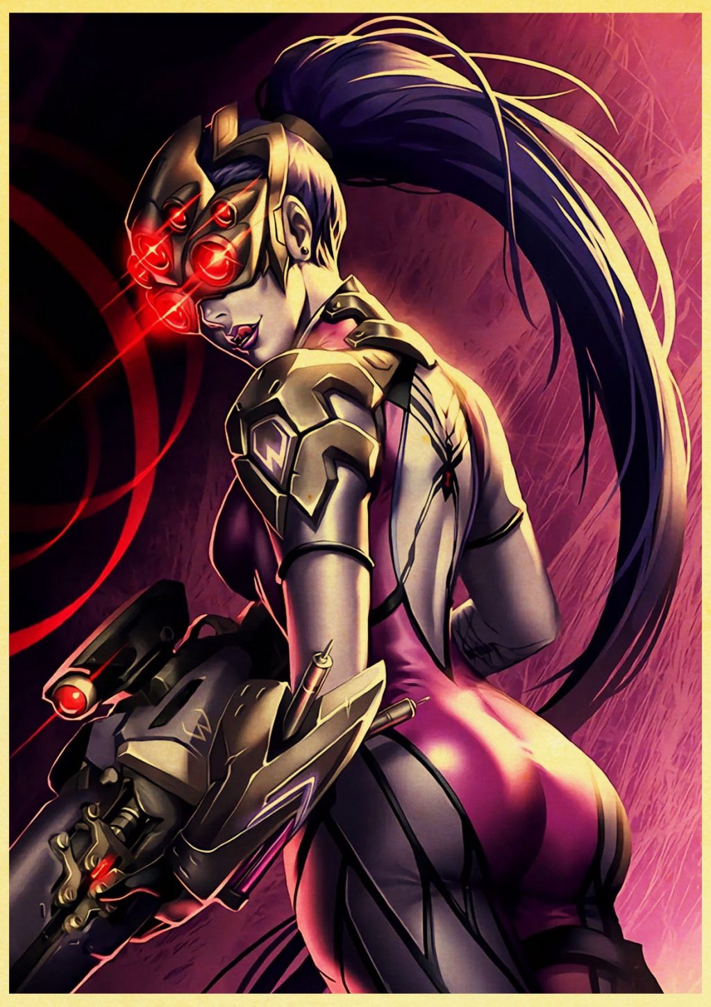 Game Poster Overwatch widowmaker retro posters kraft wall paper High Quality Painting For Home Decor Wall - Overwatch Gifts