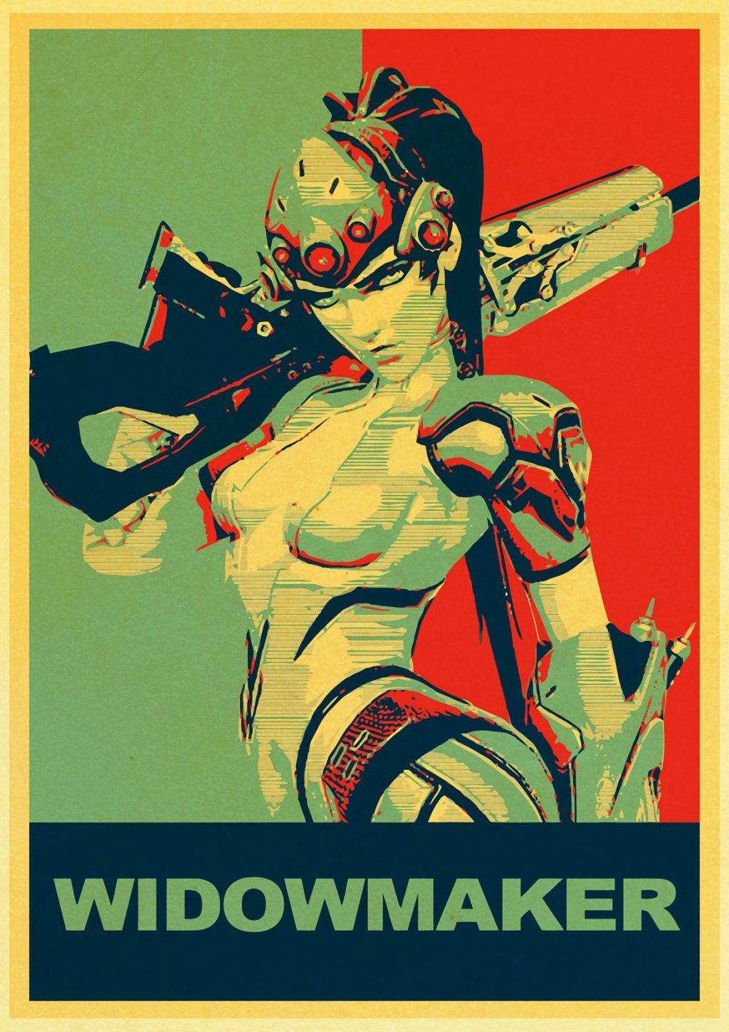 Game Poster Overwatch widowmaker retro posters kraft wall paper High Quality Painting For Home Decor Wall 18 - Overwatch Gifts