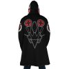 Genji Oni Mask Overwatch AOP Hooded Cloak Coat BACK Mockup - Overwatch Gifts