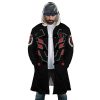 Genji Oni Mask Overwatch AOP Hooded Cloak Coat FRONT Mockup - Overwatch Gifts