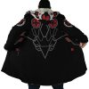 Genji Oni Mask Overwatch AOP Hooded Cloak Coat NO HOOD Mockup - Overwatch Gifts