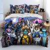 OW Overwatch Game Gamer DVA Comforter Bedding Set Duvet Cover Bed Set Quilt Cover Pillowcase King 16 - Overwatch Gifts