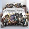 OW Overwatch Game Gamer DVA Comforter Bedding Set Duvet Cover Bed Set Quilt Cover Pillowcase King 2 - Overwatch Gifts