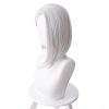 Overwatch Ash Ashe Cosplay Wig Silver White Irregular Short Straight Heat Resistant Synthetic Hair OW Cosplay 5 - Overwatch Gifts