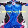 Superhero Zentai Suit dva Overwatch D VA Bodysuit with face sticker Adults Kids Cosplay Costume Custom 1 - Overwatch Gifts