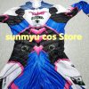 Superhero Zentai Suit dva Overwatch D VA Bodysuit with face sticker Adults Kids Cosplay Costume Custom 2 - Overwatch Gifts