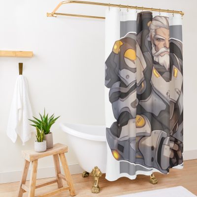 Cute Reinhardt Shower Curtain Official Overwatch Merch