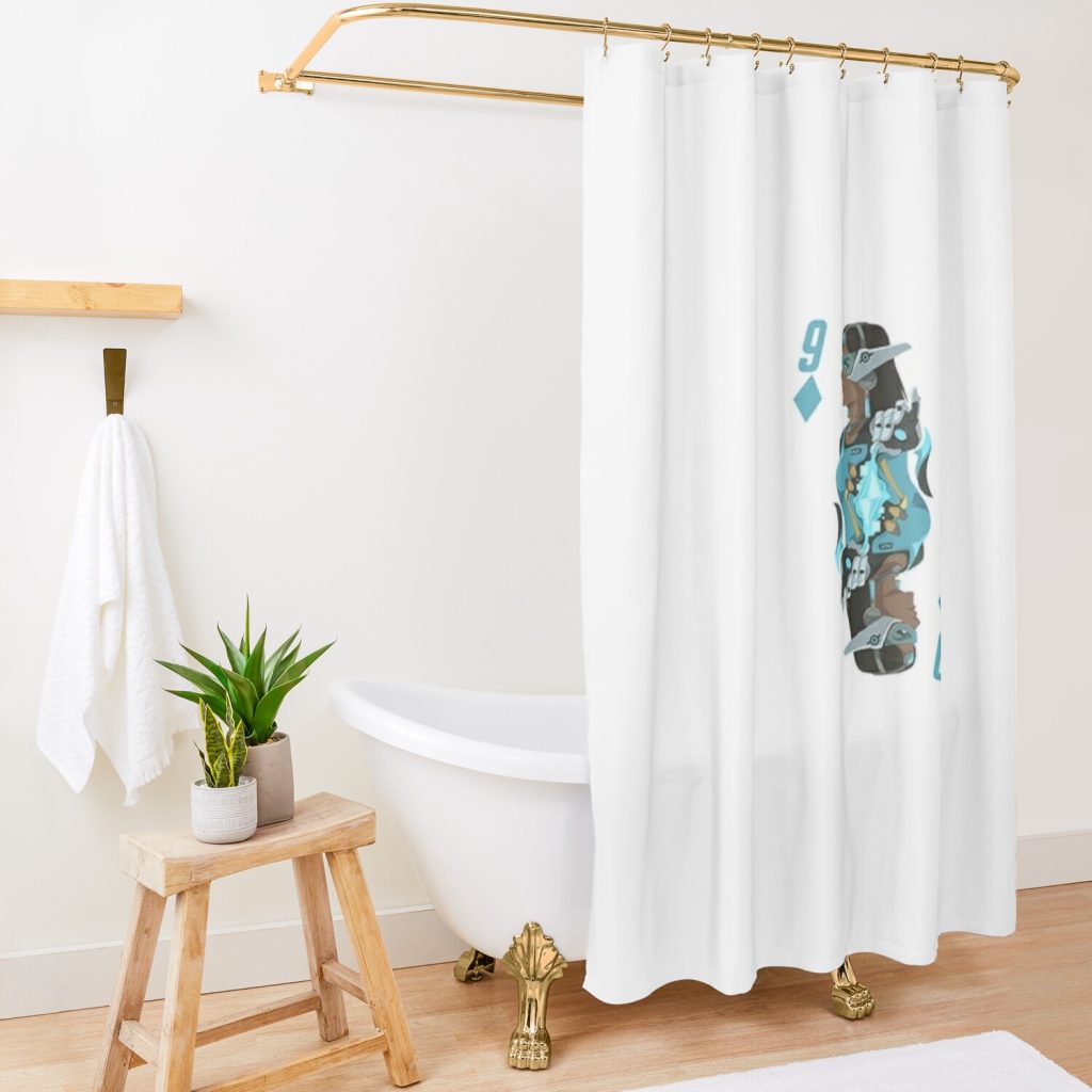 Symmetra Card Shower Curtain Official Overwatch Merch