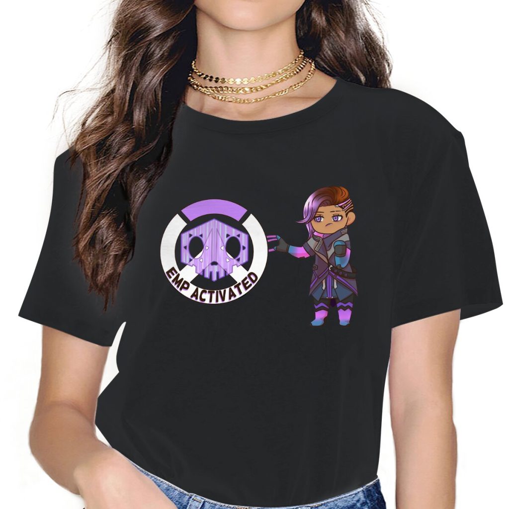 EMP Activated Hacked Active Women Tshirts Overwatch Game Aesthetic Vintage Female Clothing Large Graphic Tops - Overwatch Gifts