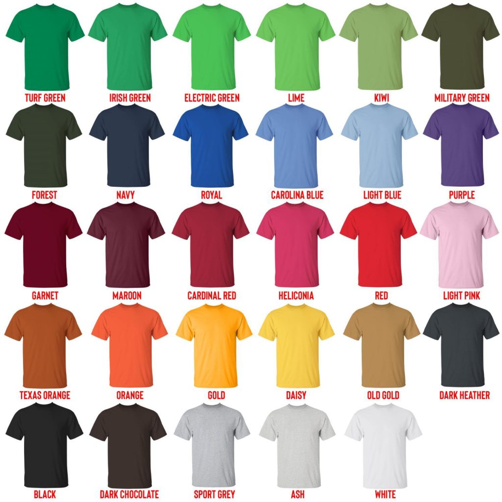 t shirt color chart - Overwatch Gifts