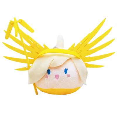 kf S7ec9d6519f514274a109653ab71faa1az Anime Overwatch Angela Ziegler 10CM Plush Keychain Pendant Cotton Plushie Kids Christmas Gifts - Overwatch Gifts